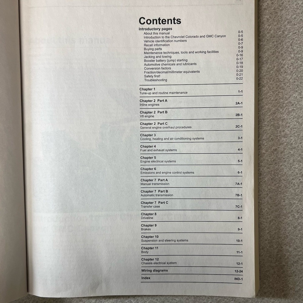 PRINTED BOOK 04-12 Chevy Colorado GMC Canyon Haynes Repair Service Manual - Picture 7 of 9
